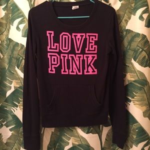 Pink Victoria’s Secret black pullover